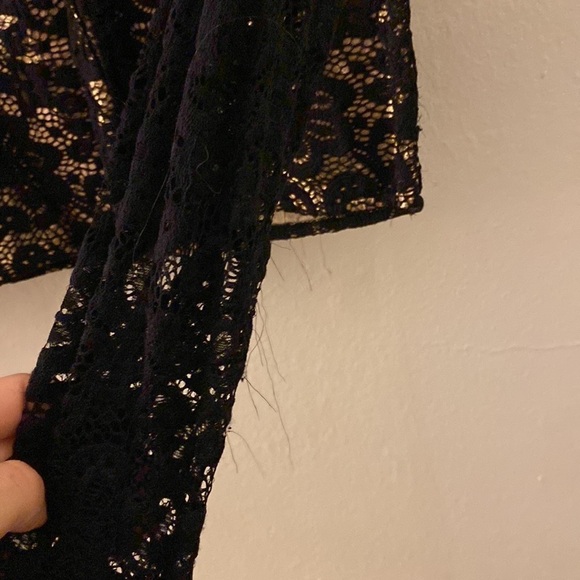 gold and black see through mini top - Picture 4 of 7